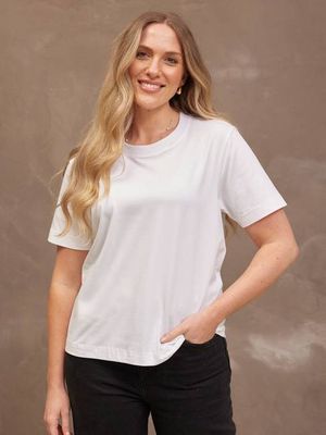 Adele Relaxed Tee - White