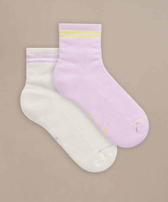 Womens Organic Cotton Quarter Crew Socks - 2 Pack -Size 4-7