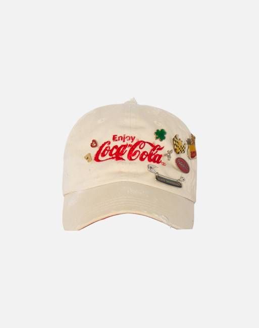 Vintage 90s Coca Cola Hat with Pins -#1408