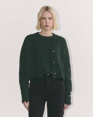 The Boxy Cardigan in Alpaca | Scarab