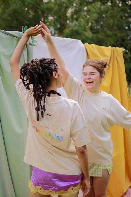 Pride cat oversized charity tshirt, in collaboration with Katie Budenberg, for AKT charity