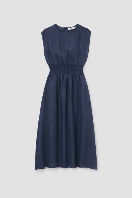 Ottillie-May Linen Dress in Midnight