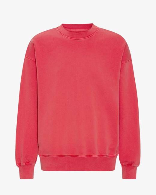Organic Oversized Crew - Faded Red