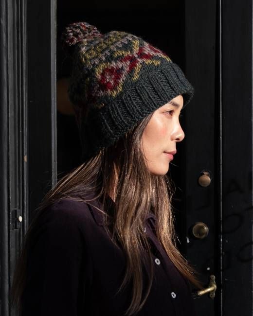 Highland Fair Isle Bobble Hat