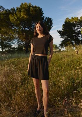 Pointelle Short Black