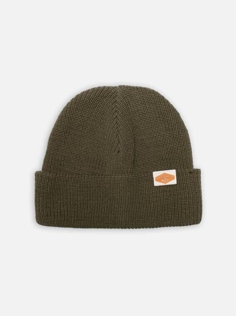 Cotton Beanie Ribbed Olive organic cotton | Nudie Jeans