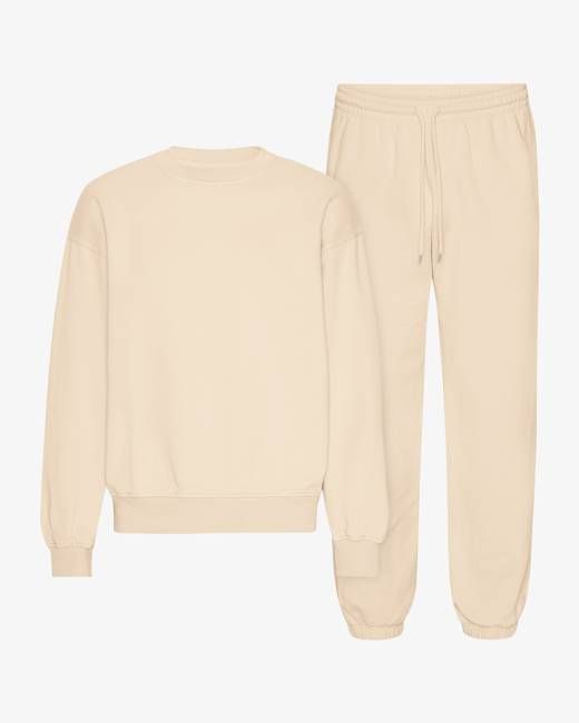 Organic Relaxed Sweatsuit - Ivory White