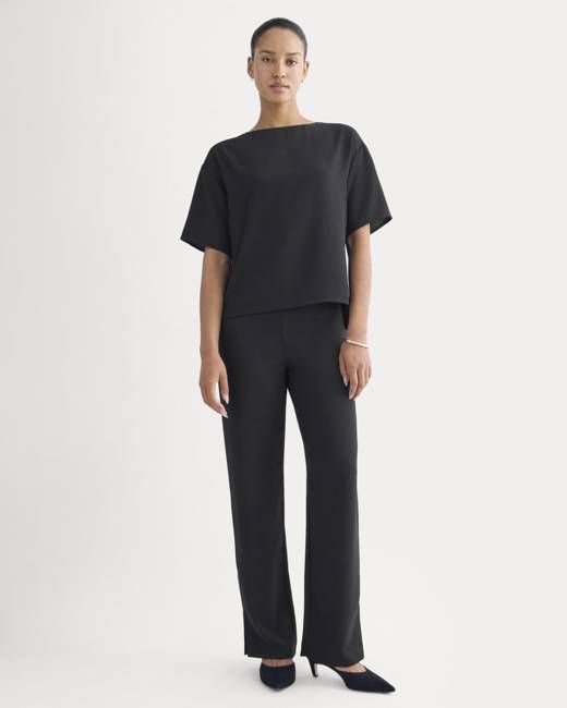 Drapey Crepe Pant | Black