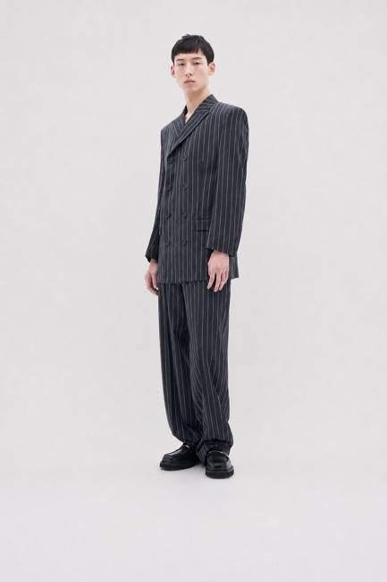 Wool Pinstripe Blazer