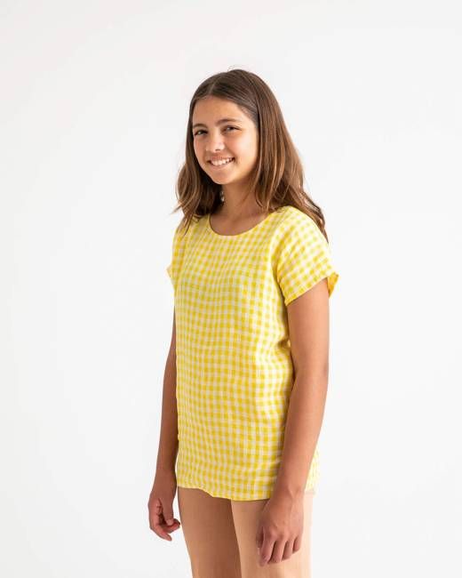 Easy T-Shirt yellow gingham