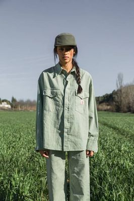 CAMISA RHODA VERDE WESTERN OVERSIZE