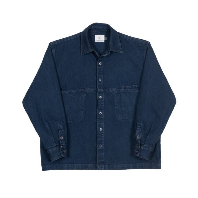 Denim Slant Shirt - Indigo Tint