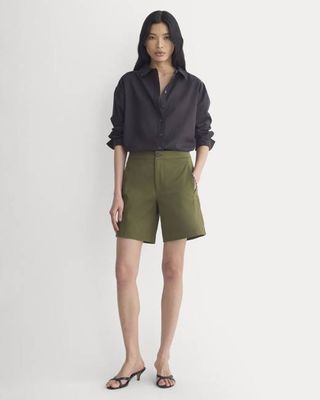 Side-Panel Tailored Short | Olive Night