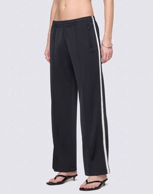 Mel Track Pant - Black With White