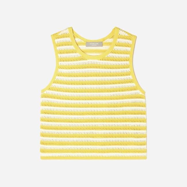 The Crochet Knit Cami | Canvas / Lemon
