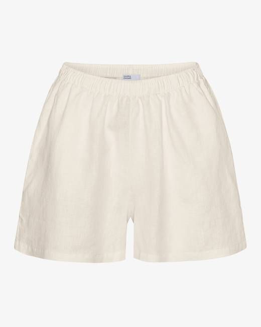 Linen Shorts - Ivory White