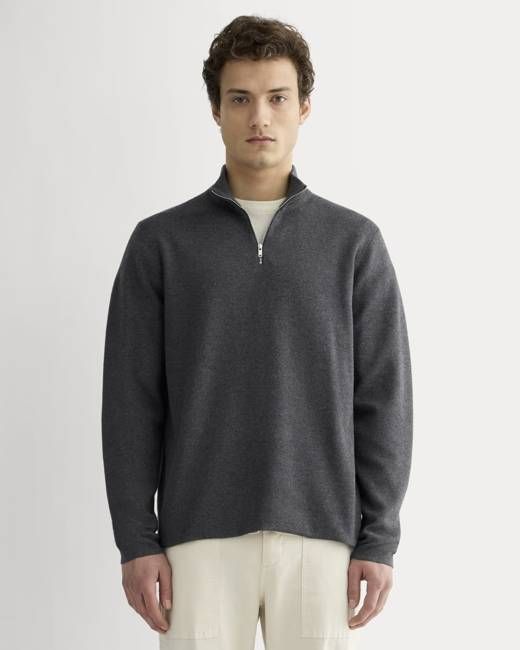 The No-Sweat Quarter-Zip | Heathered Ash