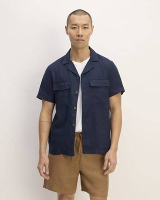 The Resort Shirt in Linen | Navy