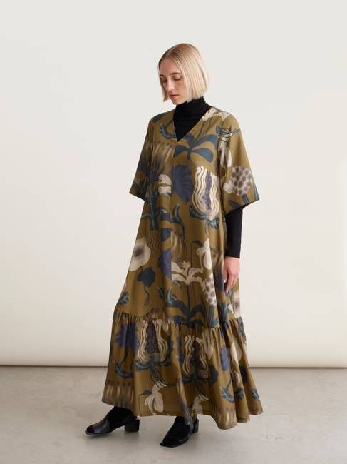 Sea Flowers maxi dress, adults