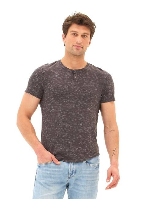 Two Tone Slub Jersey Henley