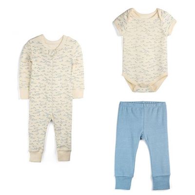 Organic Cotton 3 Piece Baby Bundle: Bunny Hop