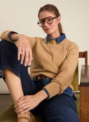 Zucca-Pullover mit Rundhalsausschnitt aus Wollmischung