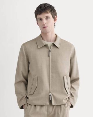 Tailored Zip Jacket | Light Taupe