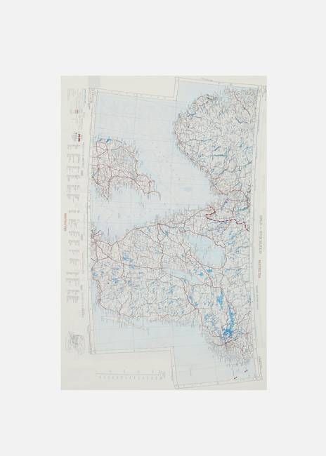 1950's SILK MAP SCARF, STOCKHOLM
