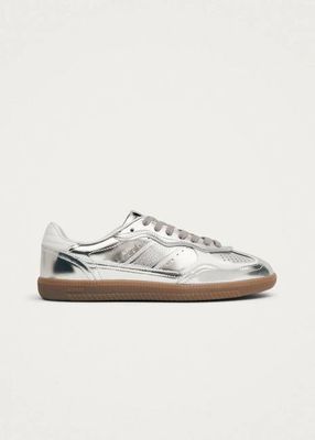 Tb.490 Rife Shimmer Silver Cream Leather Sneakers