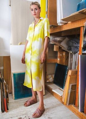 Saké-Kleid Yellow Splash