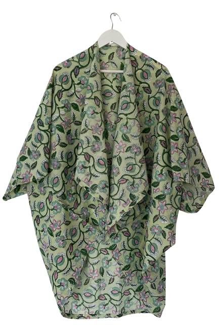NEW! PETITE Block Print Kimono No. 67