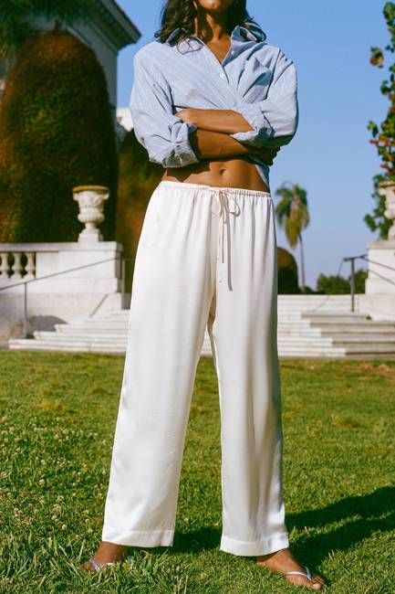 The Santiago Pant | Pearl Silk
