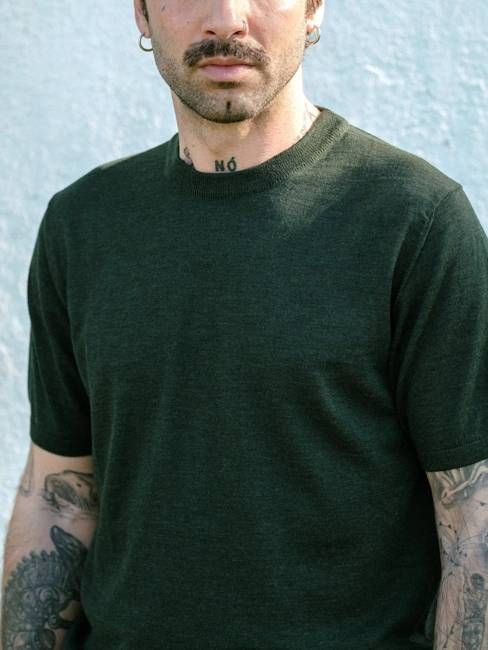 T-Shirt Merino Folha Moss