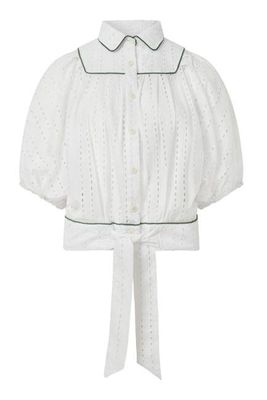 MAGIC - Broderie Anglaise Blouse - White