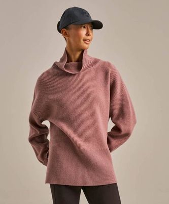 Funnel Neck Longline Knit