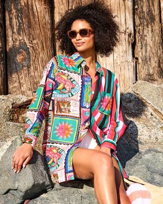 Colorful Coast - Everyday Button Down - Vibrant Ink