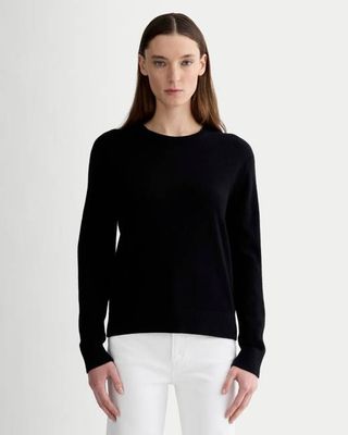 The Classic Crew in Cashmere | Black