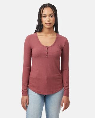 Ribbed Henley Longsleeve