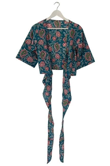 NEW! Block print Wrap Top No. 103