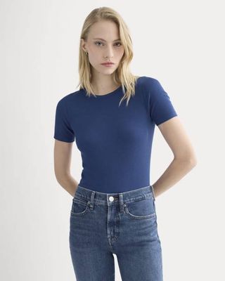 The Luxe Rib Crew | Estate Blue