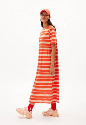 TAAKYRA BLOCK STRIPES| poppy red-sandstone