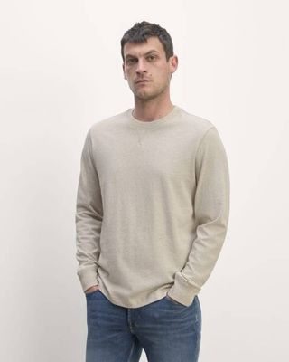The Premium-Weight Relaxed Crew | Heathered Oatmeal