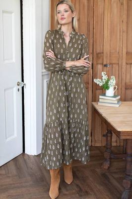 Frances 3 Dress - Marguerite 2 Gothic Olive