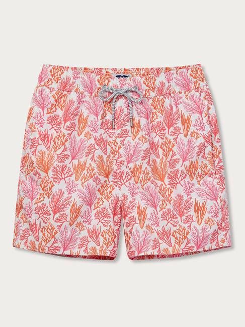 Men's Crazy Coral Orange Staniel Swim Shorts