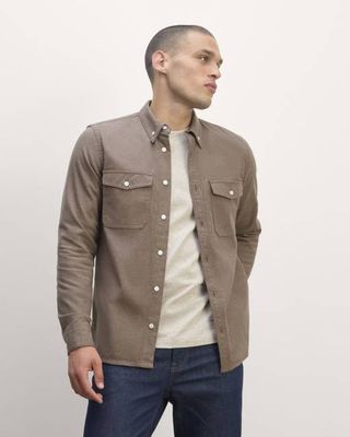 The Brushed Flannel Shirt | Taupe Melange