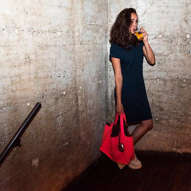 Dress - recycled sweatshirt fabric - dark blueº