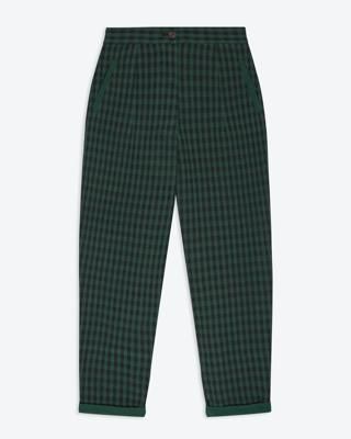 Lowie Green Check Trousers