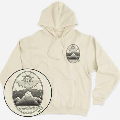 Monochrome Mountains Hoodie (Unisex)