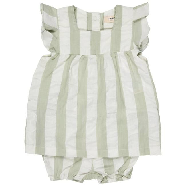 Tunic Set (Seersucker Wide Stripe) - Sea Foam