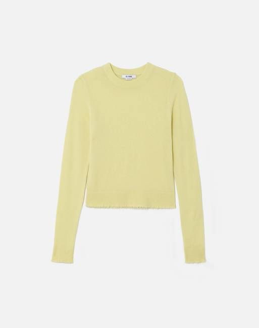 Cashmere Crewneck Pullover - Limeade